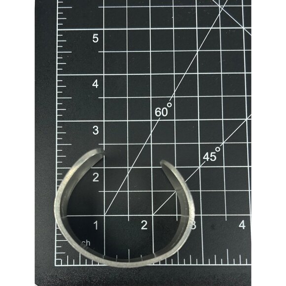 VTG Salisbury Pewter Cuff Bracelet Birth Flower May Lily of the Valley Engraving - Picture 6 of 11